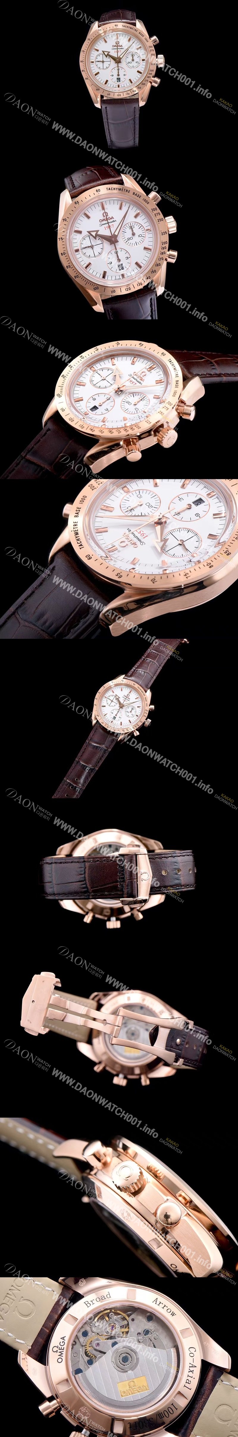 미러급 오메가 남성용 스피드마스터 1957 화이트 다이얼 오토매틱 무브먼트 OMG0341 Ⅳ