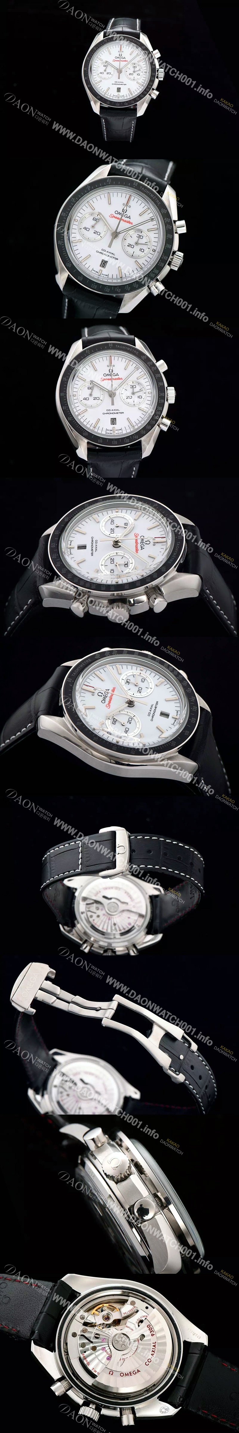 미러급 오메가 남성용 스피드마스터 크로노그래프 화이트 다이얼 블랙베젤 OMG0150 Ⅳ