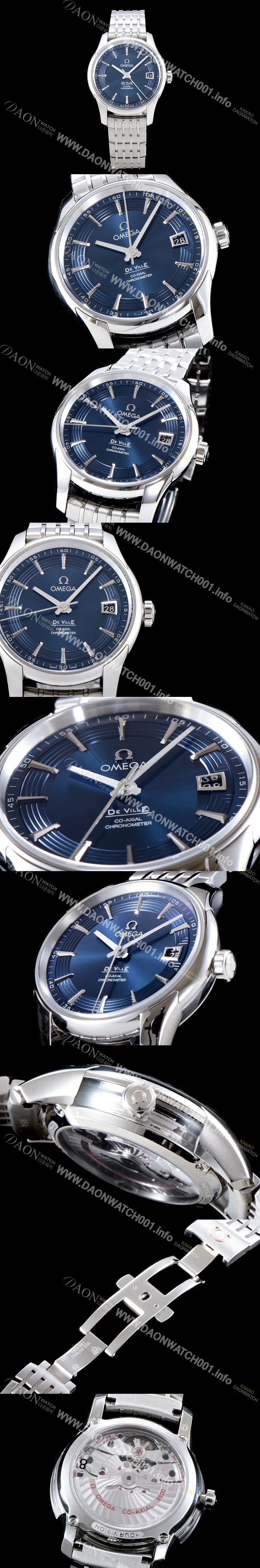 미러급 오메가 남성용 드빌 431.33.41.21.03.001 오토매틱 8500무브먼트 블루 다이얼 OMG0131 Ⅳ