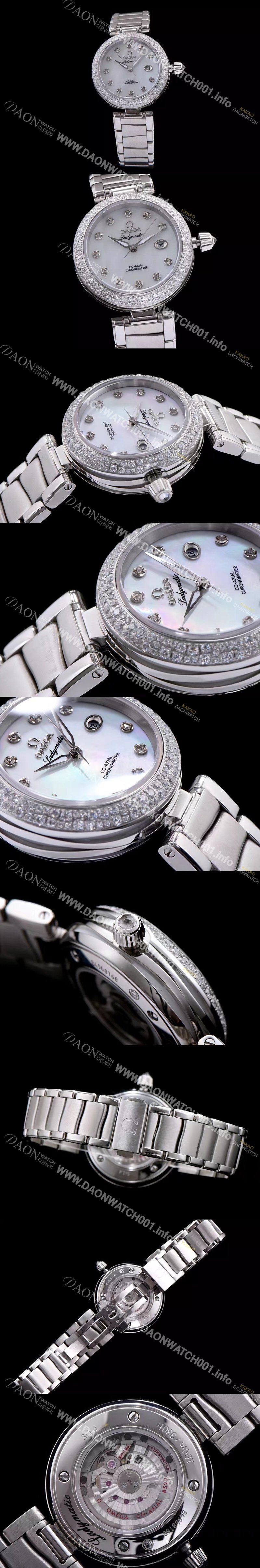 미러급 오메가 여성용 드빌 화이트 다이얼 오토매틱 무브먼트 OMG0302 Ⅳ