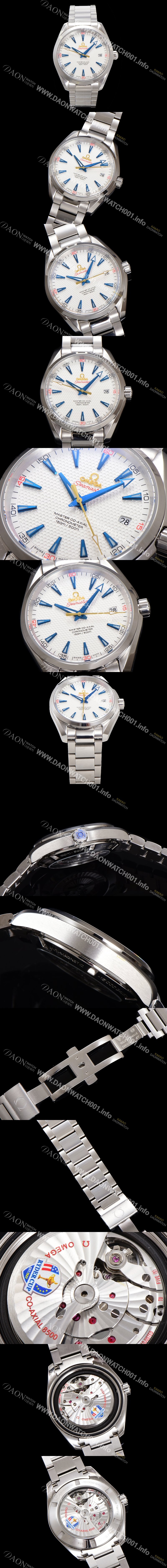 미러급 오메가 남성용 씨마스터 231.10.42.21.02.005 아쿠아테라 150M  라이더 컵 골프 에디션 41.5mm 실버 다이얼 오토매틱 무브먼트 omg20228 Ⅳ