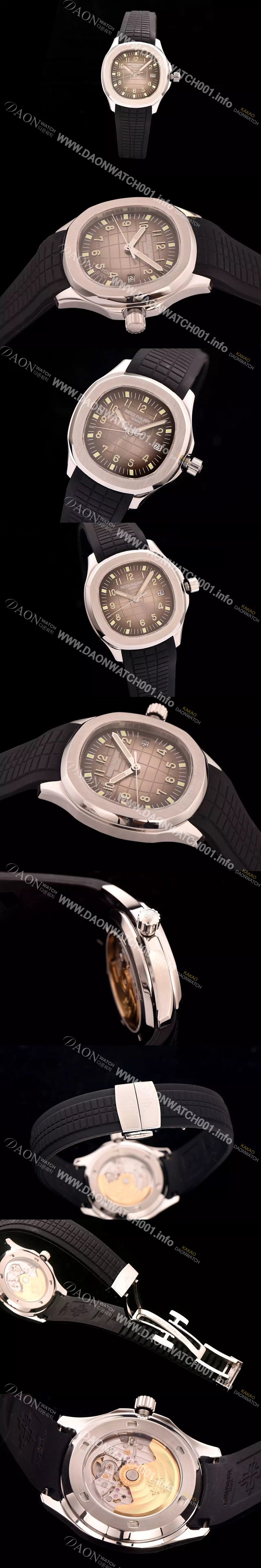 미러급 파텍필립 남성용 애쿼노트 아쿠아넛 졈보 스틸 시리즈 쵸콜릿 브라운 다이얼 PAT0400 Ⅳ