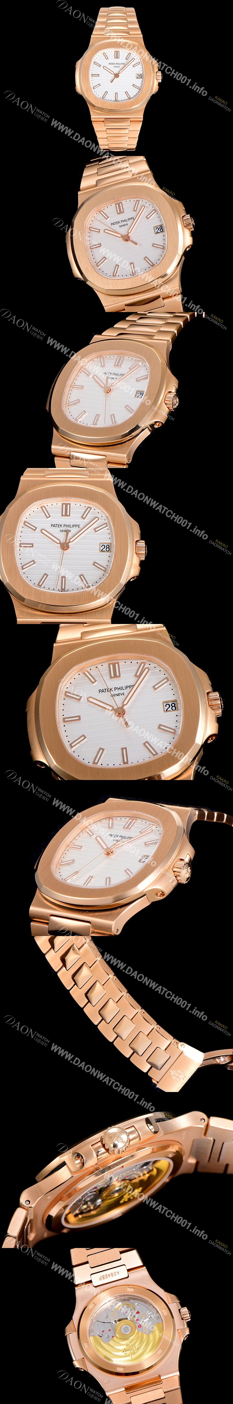 미러급 파텍필립 남성용 노틸러스 5711J  암스테르담 빈티지 18k로즈골드 Cal.324 S C타입무브 오토매틱 40미리 화이트다이얼 PAT73824 Ⅳ
