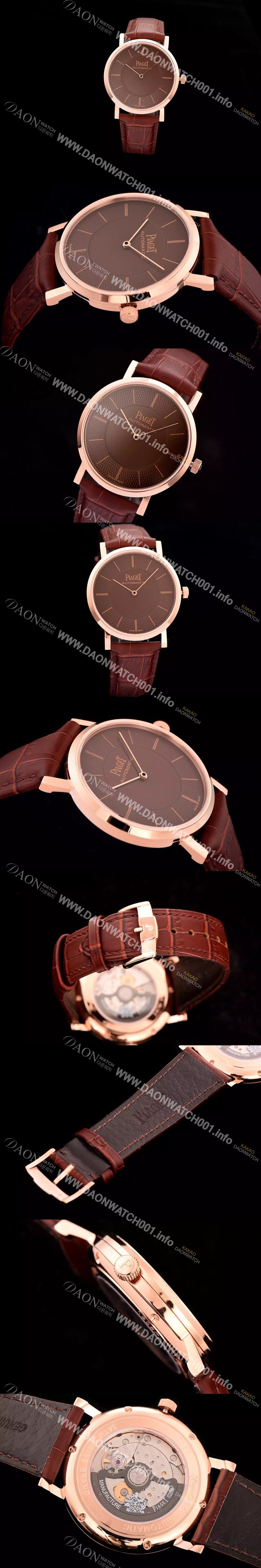 미러급 피아제 남성용 피아제 G0A37127 알티플래노 울트라-씬 빈티지 모델 18k로즈골드 브라운 & 텍스쳐 다이얼 스위스 ETA 2824-A2오토매틱 무브먼트 PIA4201 Ⅳ