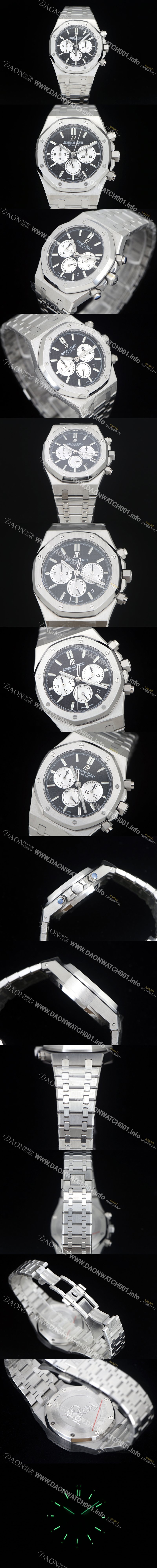 미러급 오데마피게 남성용 로얄오크 26331ST.OO.1220ST.02 블랙 와플 다이얼 신형 ETA 7750B-2 오토매틱 무브먼트 AUD88422 Ⅳ