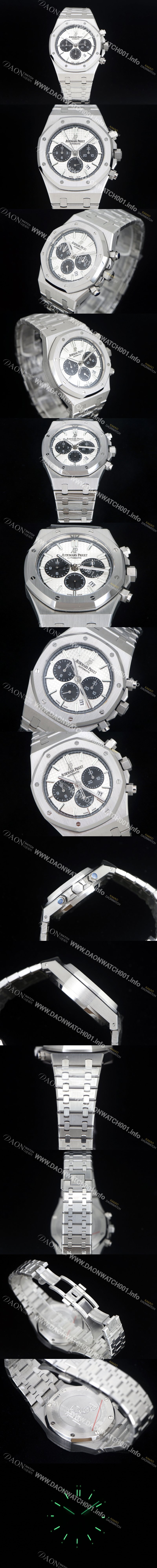 미러급 오데마피게 남성용 로얄오크 26331ST.OO.1220ST.03 화이트 와플 다이얼 신형 ETA 7750B-2 오토매틱 무브먼트 AUD88424 Ⅳ