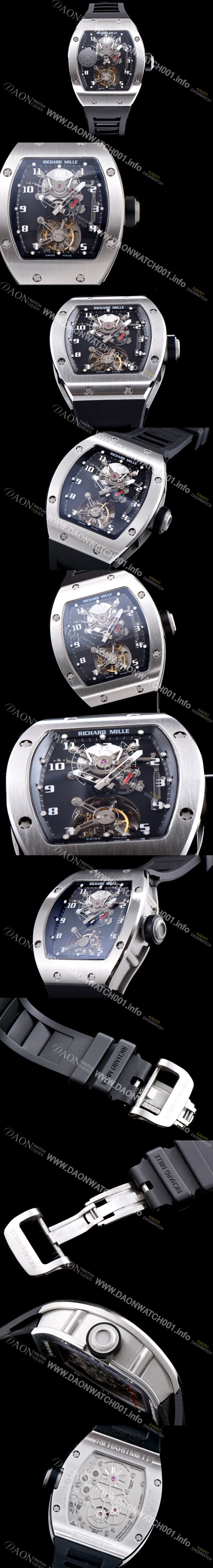 미러급 리차드밀레 남성용 RM001 새틴 폴리쉬드 스켈레톤 다이얼 아시안 투어빌론 탑재 무브먼트 RIC0421 Ⅳ