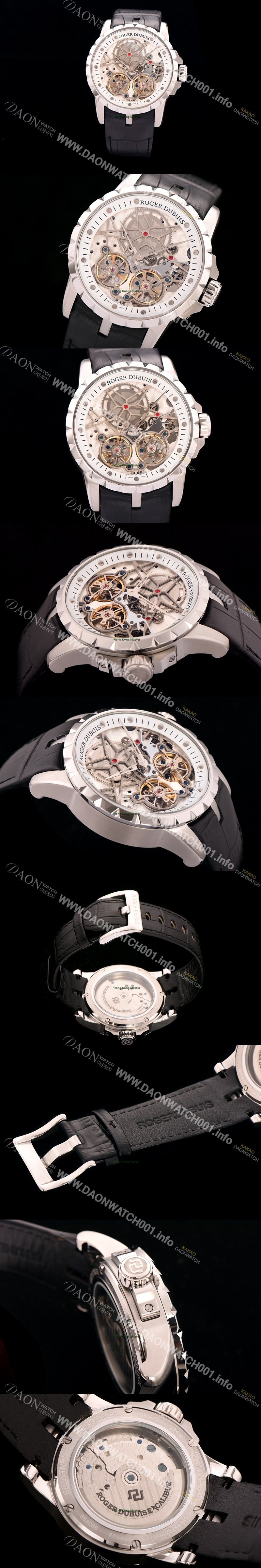 미러급 로저드뷔 남성용 스켈레톤 다이얼 아시안 오토매틱 ROG4201 Ⅳ