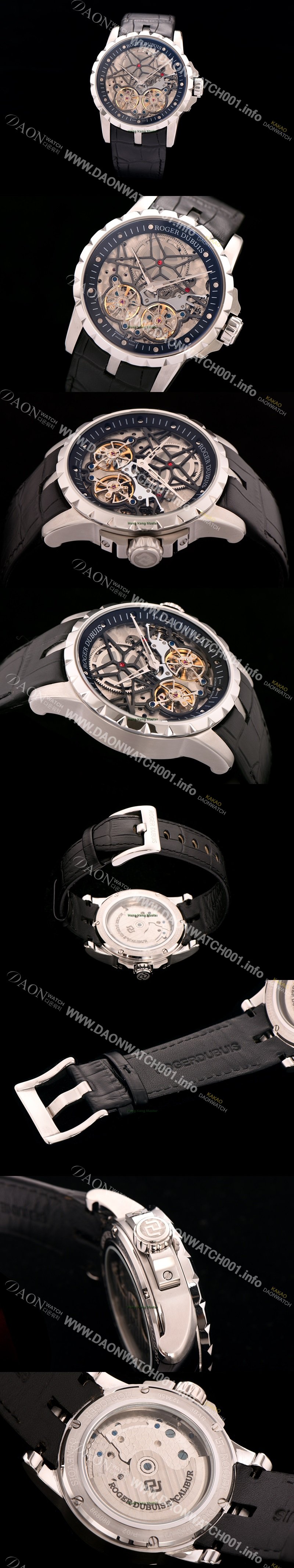 미러급 로저드뷔 남성용 스켈레톤 다이얼 아시안 오토매틱 ROG4200 Ⅳ