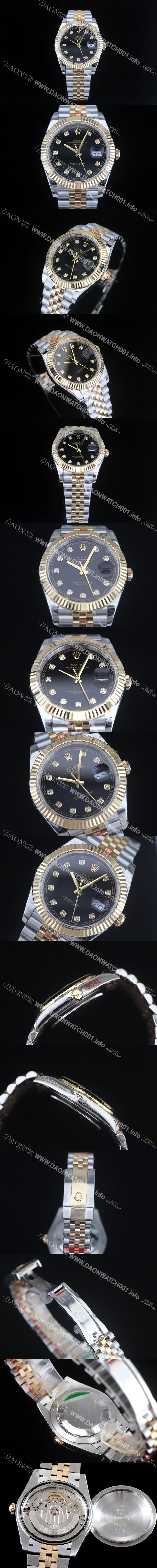 미러급 로렉스 남성용 1:1 퀄리티 데이져스트 126333 최상위 고가형제품!! 41mm고급스러운 18K 옐로우골드 포금 블랙 다이얼 오토매틱 무브먼트 ROL12301 Ⅳ
