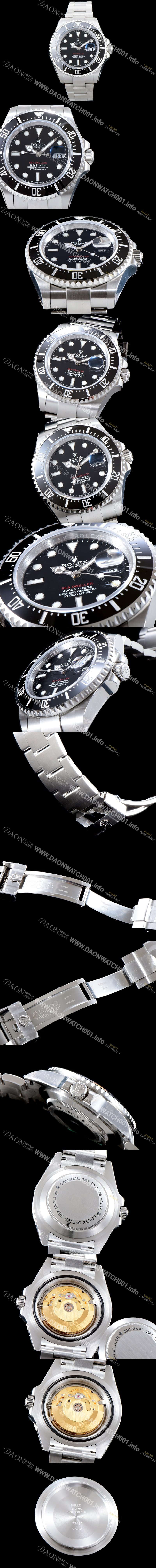 미러급 로렉스 남성용 딥씨 126600 블랙 다이얼 세라믹 베젤 2836-오토매틱 무브먼트 ROL0401 Ⅳ