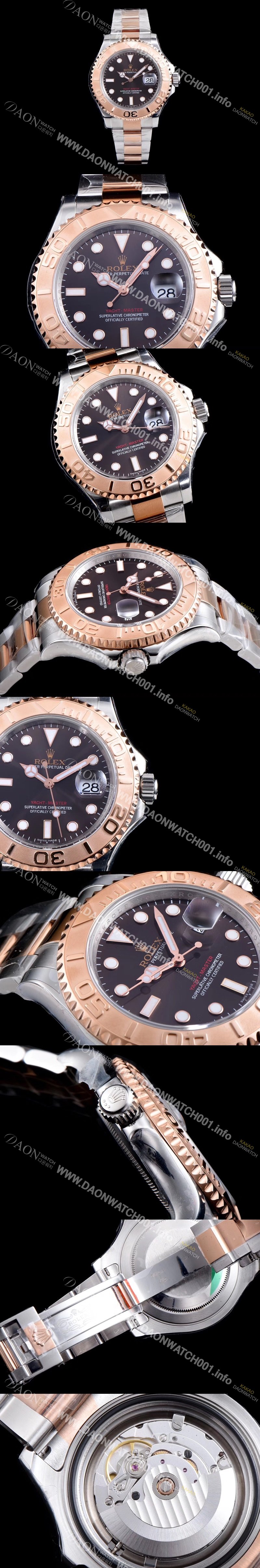 미러급 로렉스 남성용 요트마스터 로즈골드116621 투톤콤비 팩토리 1:1 베스트 에디션 브라운 다이얼 ROL0300 Ⅳ