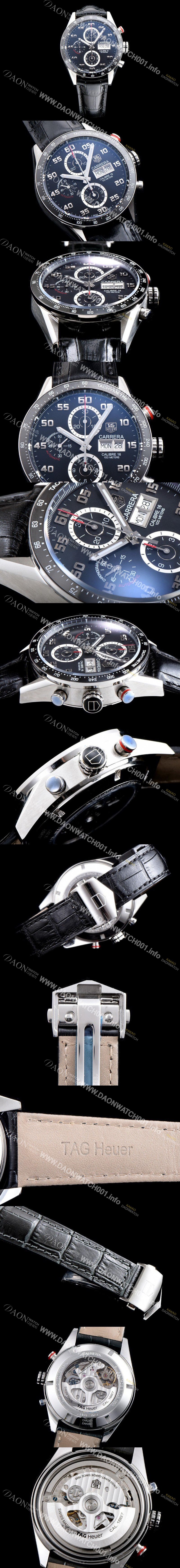 미러급 태그호이어 남성용 TOP Grade Quality 까레라 크로노그래프 오토매틱 타키메터 블랙다이얼 TAG0103 Ⅳ