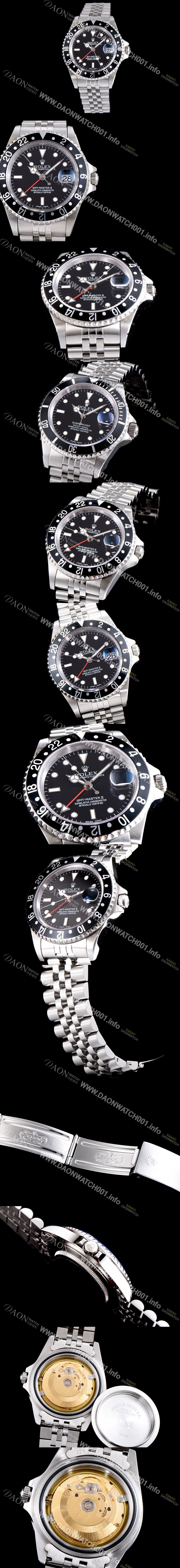 미러급 로렉스 남성용 업그레이드 모델!!지엠티 마스터II 116710LN-78200 듀얼 타임 24시간 회전 베젤 블랙 다이얼 5선 쥬빌리 브레이슬릿 오토매틱 무브먼트 ROL0315 Ⅳ