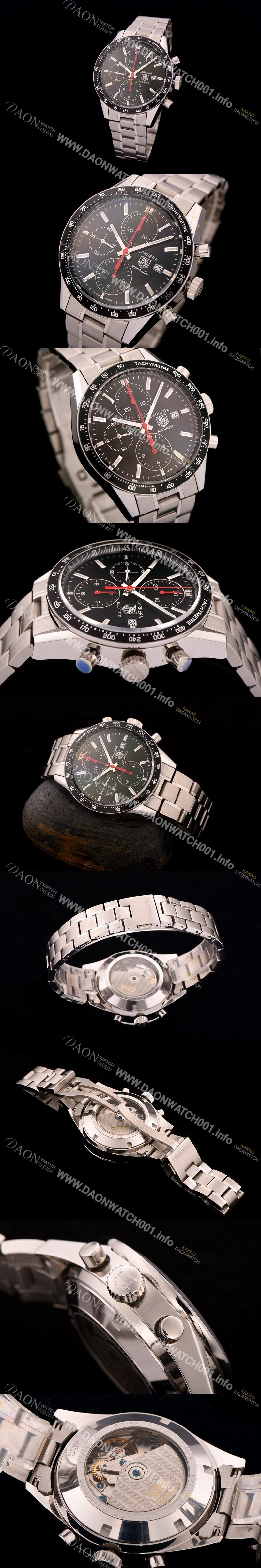 미러급 태그호이어 남성용 까레라 크로노그래프 블랙 다이얼 TAG0400 Ⅳ