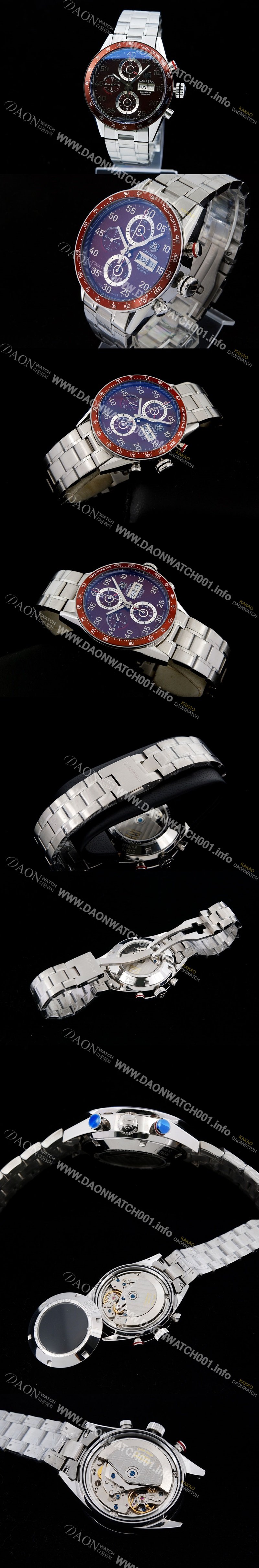 미러급 태그호이어 남성용 까레라 칼리버 16 크로노그래프 오토매틱 브라운 다이얼 TAG4205 Ⅳ