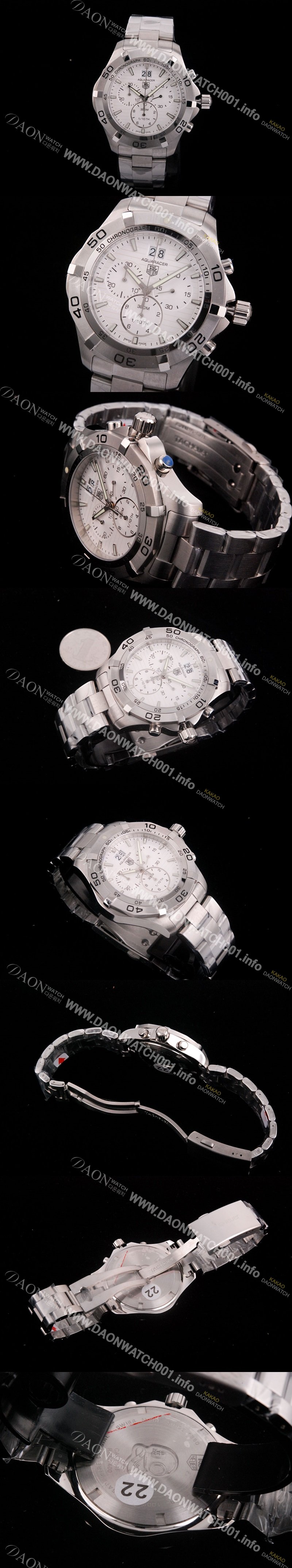 미러급 태그호이어 남성용 아쿠아레이서 쿼츠 크로노그래프 TAG4201 Ⅳ