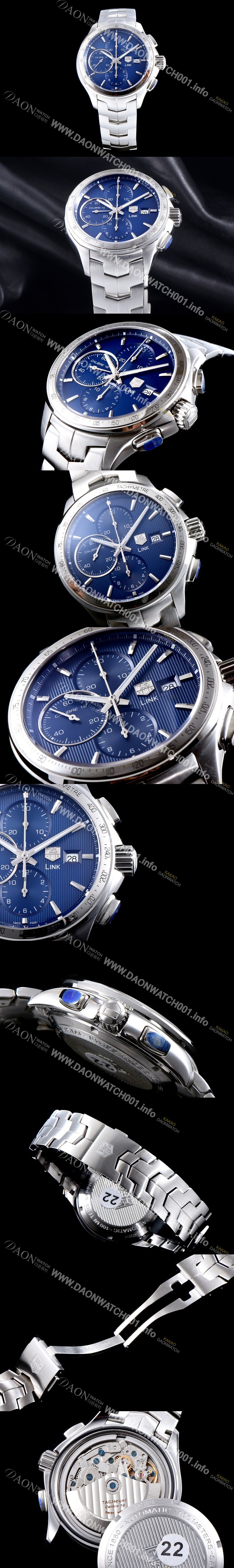 미러급 태그호이어 남성용 링크 크로노그래프 블루 다이얼 오토매틱 무브먼트 TAG4223 Ⅳ