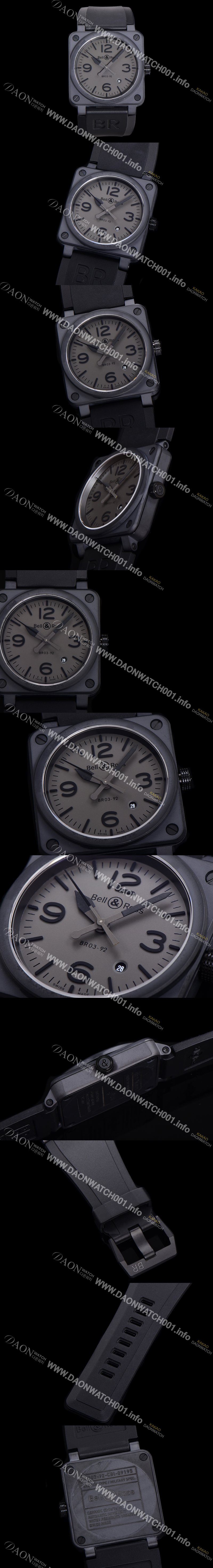 미러급 벨엔로즈 남성용 BR03-92 다이버 세라믹 오토매틱 9015 타입 42mm 우레탄줄 블랙 다이얼 bel80299 Ⅳ