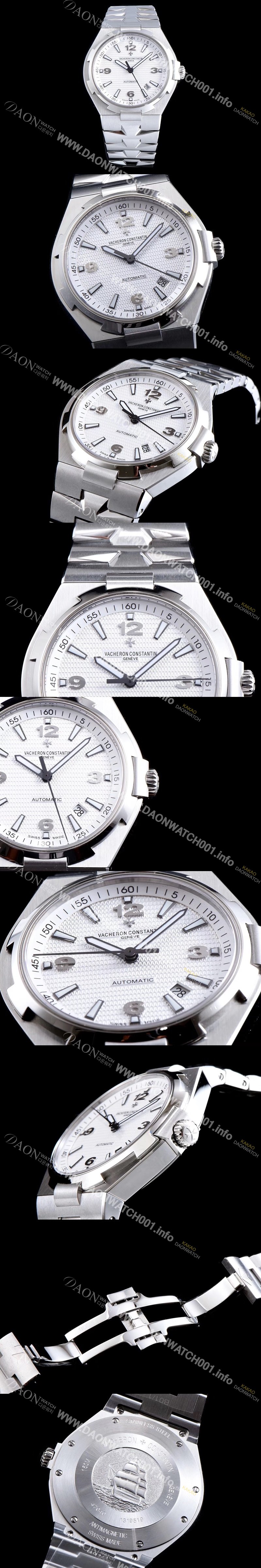 미러급 바쉐론콘스탄틴 남성용 오버시즈 데이트 47040/000M-9500 최신 업그레이드 버전! 화이트 텍스쳐 다이얼 오토매틱 무브먼트 VAC0203 Ⅳ