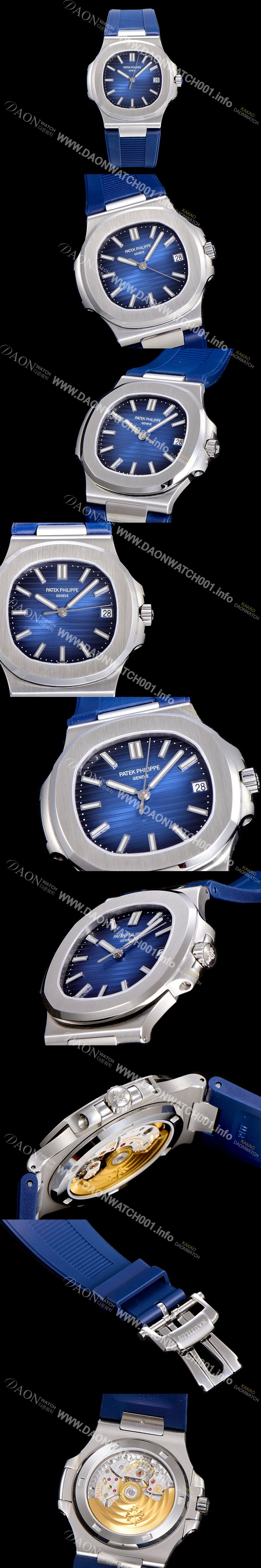 미러급 파텍필립남성용 노틸러스 5711/1A 010 러버밴드 Cal.324 S C타입무브 오토매틱 40미리 블루다이얼 PAT92843 Ⅳ