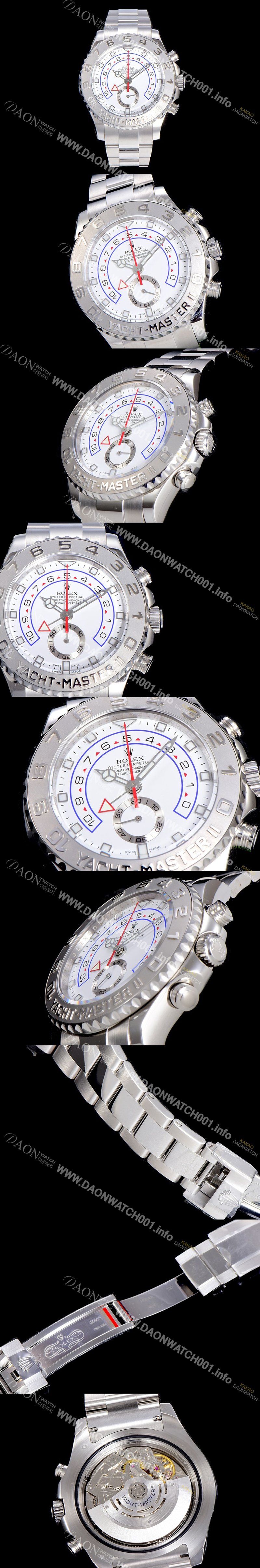 미러급 로렉스남성용 요트마스터 II 40미리 오토매틱 화이트다이얼 ROL19853 Ⅳ