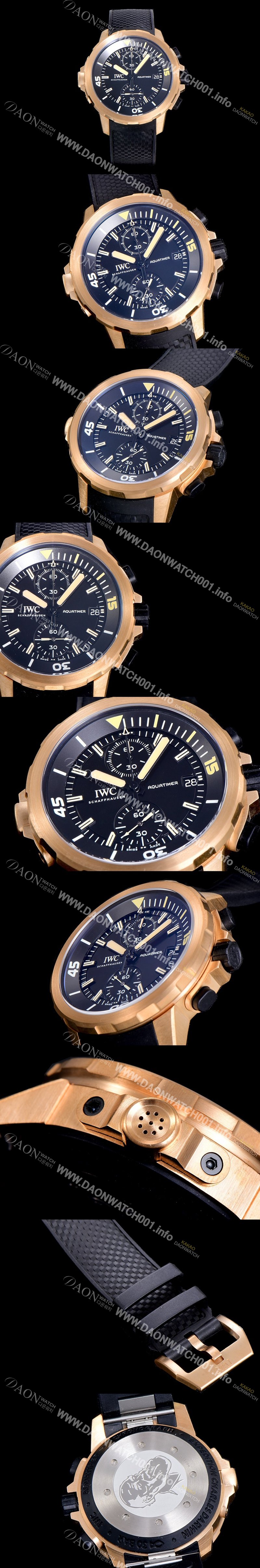 미러급 아이더블유씨남성용 아쿠아타이머 IW379503 크로노그래프 브론저케이스 44미리 오토매틱 블랙다이얼  IWC21576 Ⅳ