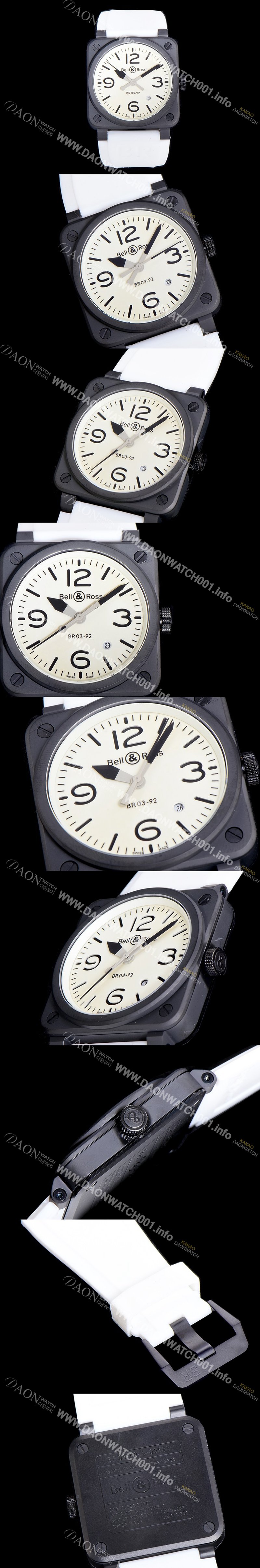 미러급 벨엔로스남성용  r03-92 어비에이션 PVD 코팅 42미리 오토매틱 화이트다이얼 BEL94564 Ⅳ