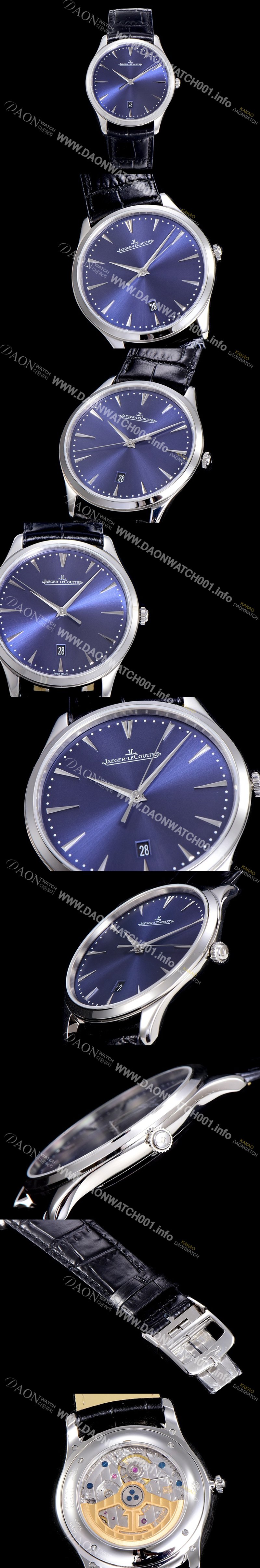 미러급 예거 르꿀뜨르남성용  마스터 1288420 40mm 오토매틱 블루다이얼 JAG91828 Ⅳ