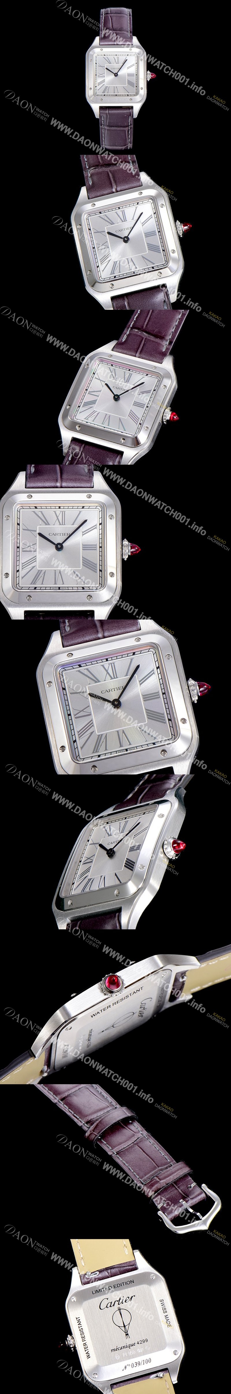 미러급 까르띠에남여공용 산토스 두몽트 쿼츠 커플시계 38미리 43미리/38미리 M/S 실버다이얼 CAR29758 Ⅳ