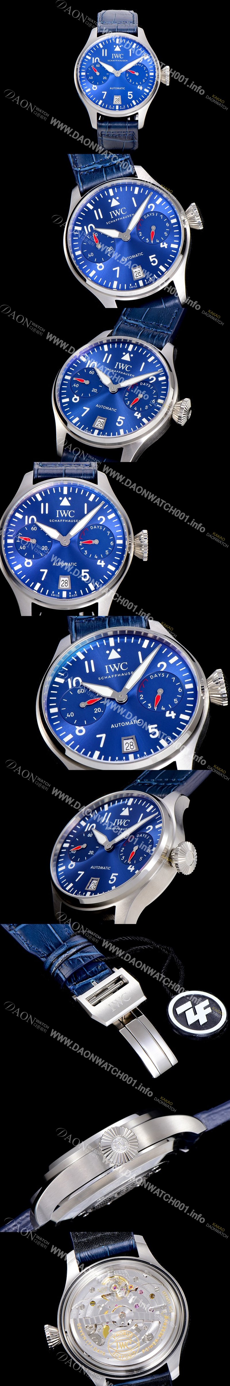 미러급 아이더블유씨남성용  빅 파일럿 워치 46미리 IW501008 오토매틱 무브먼트 블루다이얼 IWC48492 Ⅳ
