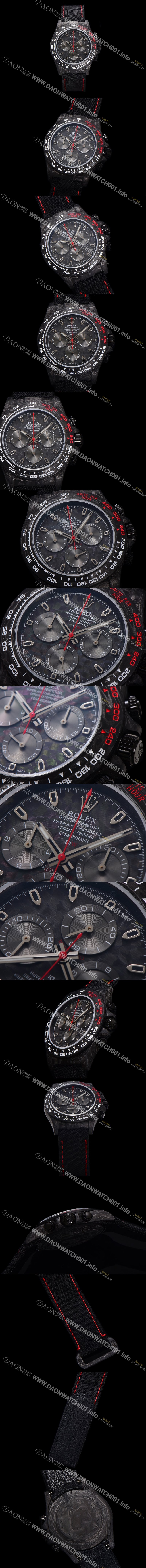 미러급 로렉스남성용 데이토나 DIW 포지드카본 커스텀 40미리 크로노그래프 오토매틱 Cal.4130 무브먼트 블랙 다이얼 ROL48745 Ⅳ