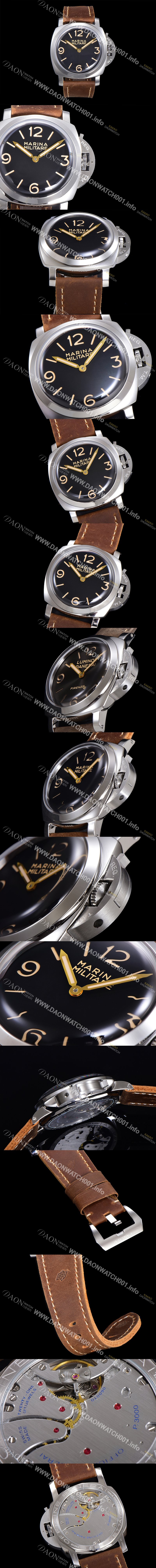 미러급 파네라이 남성용 루미노르 PAM00673 블랙 다이얼 47mm 오토매틱 수동형 무브먼트 PAN4830 Ⅳ