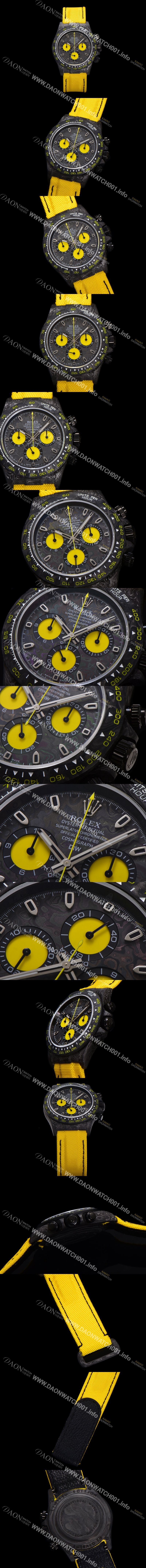 미러급 로렉스남성용 데이토나 DIW 포지드카본 커스텀 40미리 크로노그래프 오토매틱 Cal.4130 무브먼트 블랙다이얼 ROL67082 Ⅳ