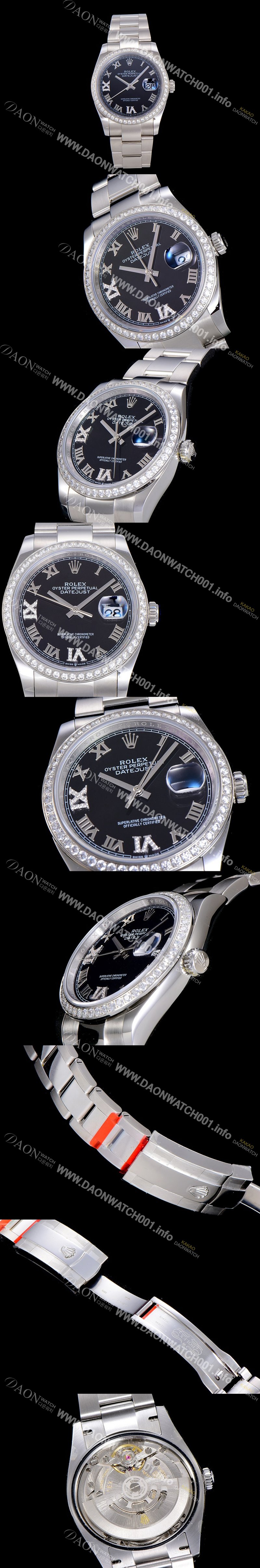 미러급 로렉스남성용 데이져스트 오토매틱 3235무브 보석/큐빅 36미리 블랙다이얼 ROL72400 Ⅳ