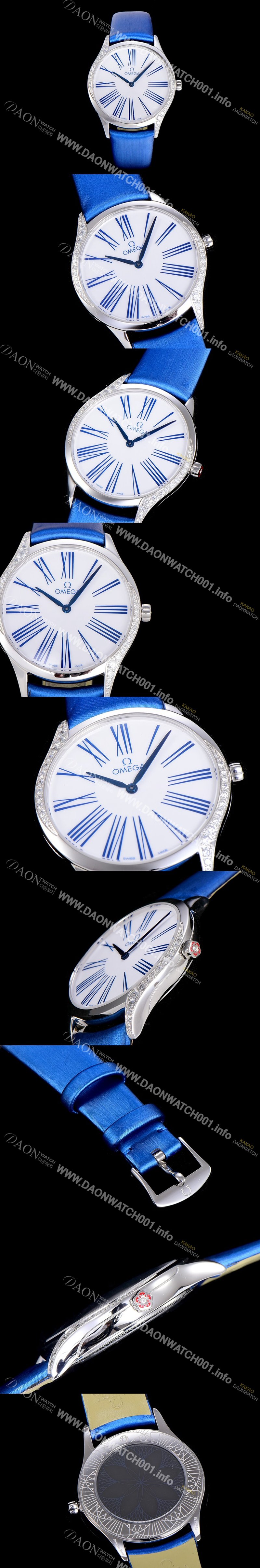 미러급 오메가여성용 드빌 스틸 트레저 금 다이아몬드 36미리 쿼츠 화이트다이얼 OMG10092 Ⅳ