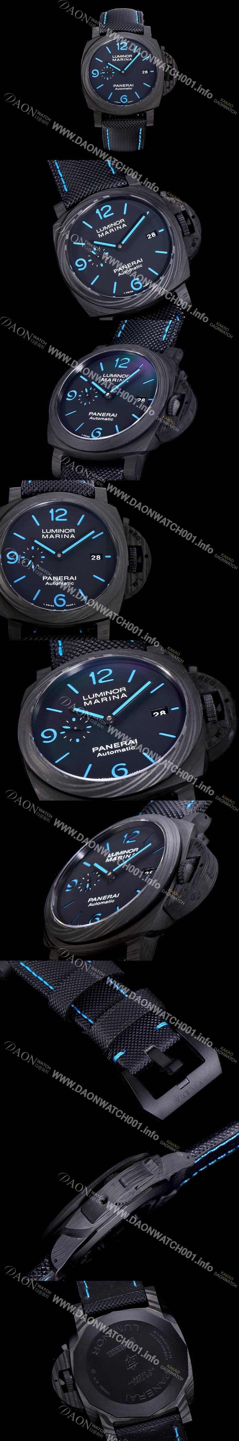 미러급 파네라이남성용 루미노르 PAM01661 마리나 카본 44미리 블랙다이얼 오토매틱 PAN97506 Ⅳ