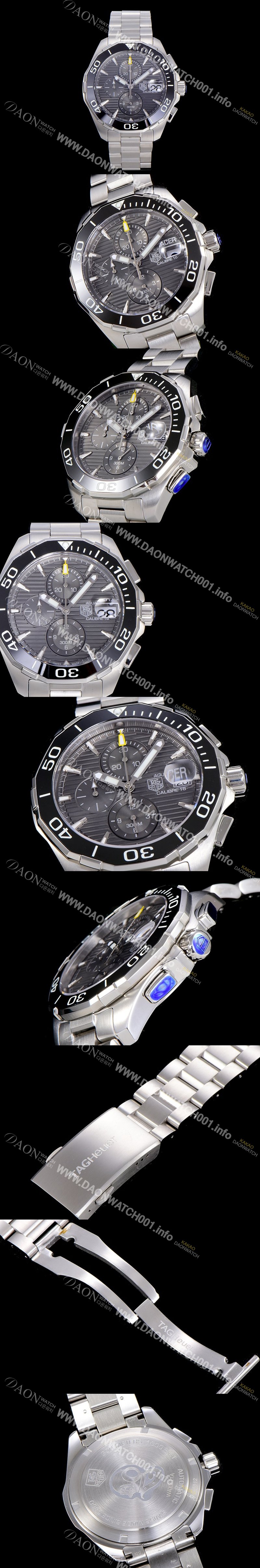 미러급 태그호이어남성용 아쿠아레이서 크로노그래프 43미리 쿼츠시계 그레이다이얼 TAG61888 Ⅳ