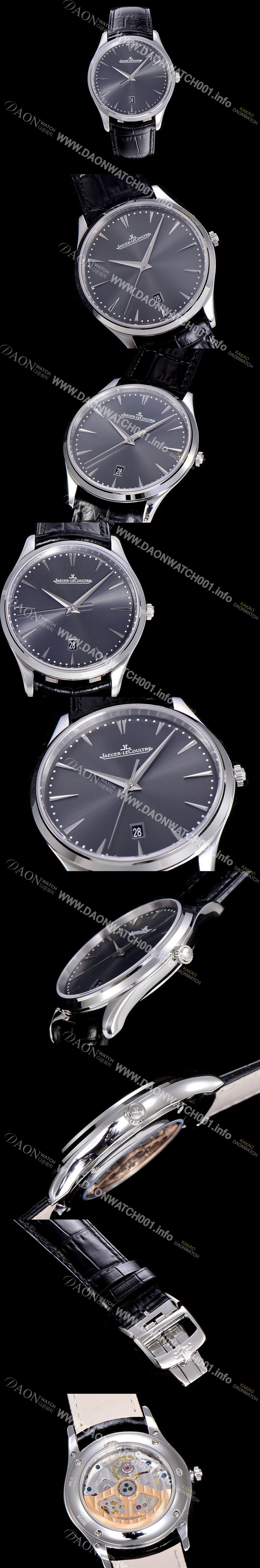 미러급 예거르꿀뜨르남성용 마스터 울트라 씬 데이터 40미리 오토매틱 그레이다이얼 JAG99584 Ⅳ