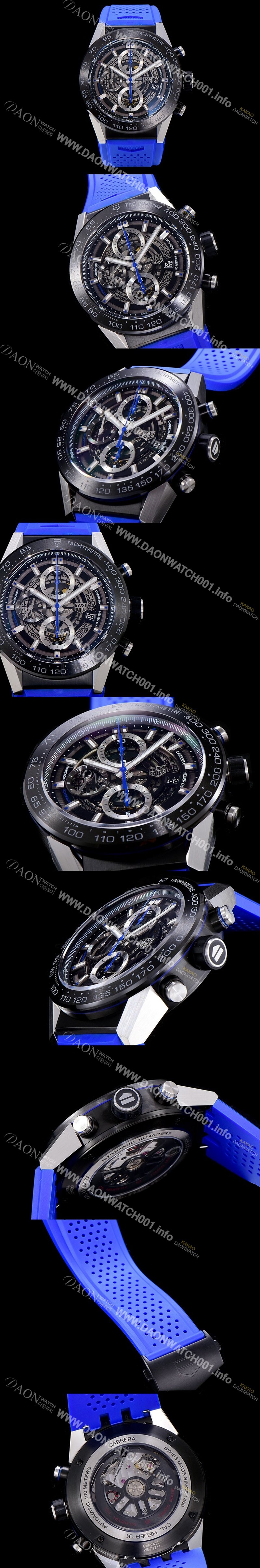 미러급 태그호이어남성용 신상품출시!! 까레라 칼리버 크로노그래프 오토매틱 45mm 블랙다이얼 TAG50853 Ⅳ