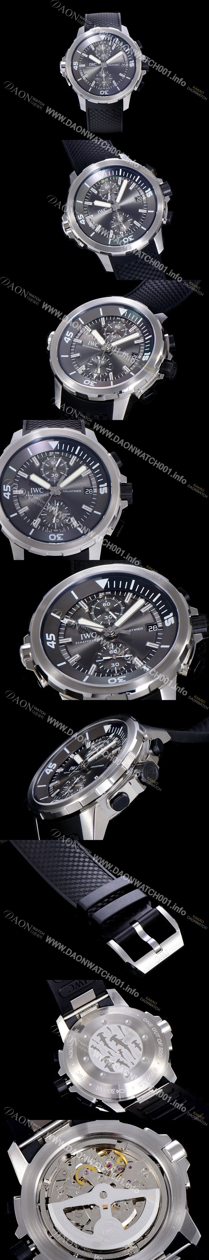 미러급 아이더블유씨남성용 아쿠아타이머 IW379506 크로노그래프 44mm 블랙 다이얼 IWC51459 Ⅳ