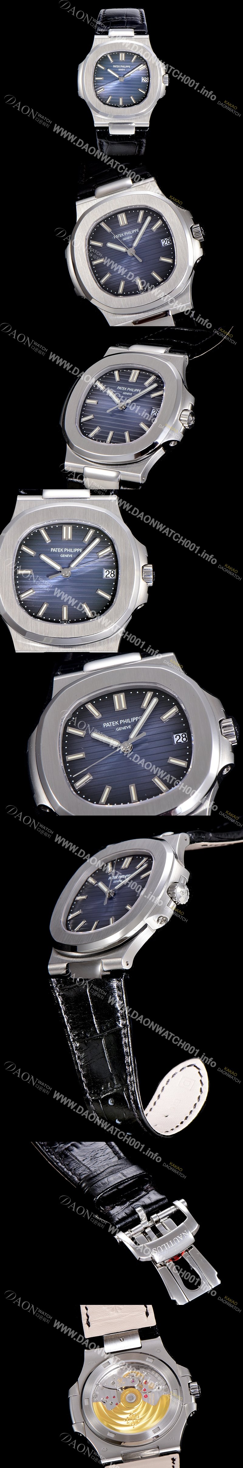 미러급 파텍필립남성용 최신! 5711/1A 010 노틸러스 Cal.324 S C타입무브 오토매틱 40mm 가죽줄 블루다이얼 PAT19075 Ⅳ