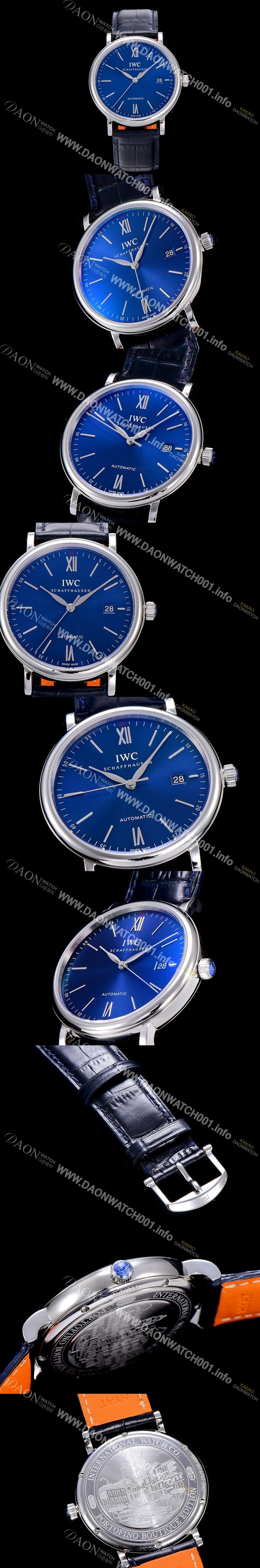 미러급 아이더블유씨남성용 포르토피노 IW356512 오토매틱 ETA 2892-2 40mm 블루다이얼 IWC45828 Ⅳ