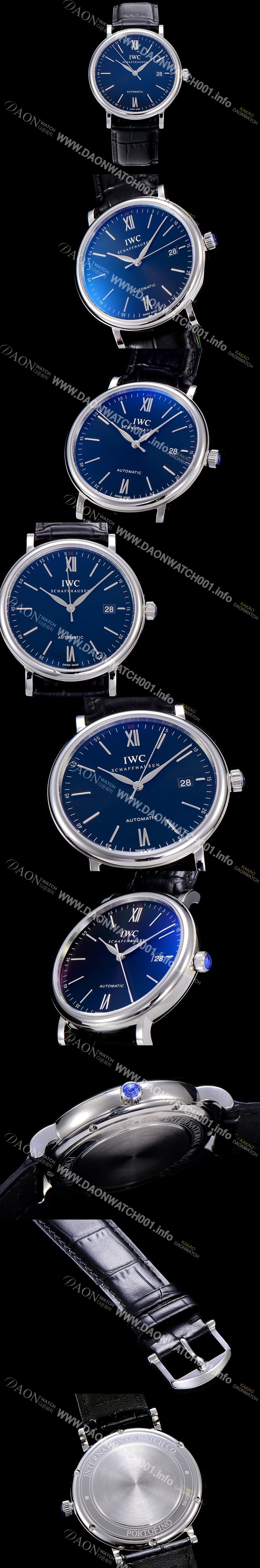 미러급 아이더블유씨남성용 포르토피노 IW356502 오토매틱 ETA 2892-2 40mm 블랙 다이얼 IWC56194 Ⅳ