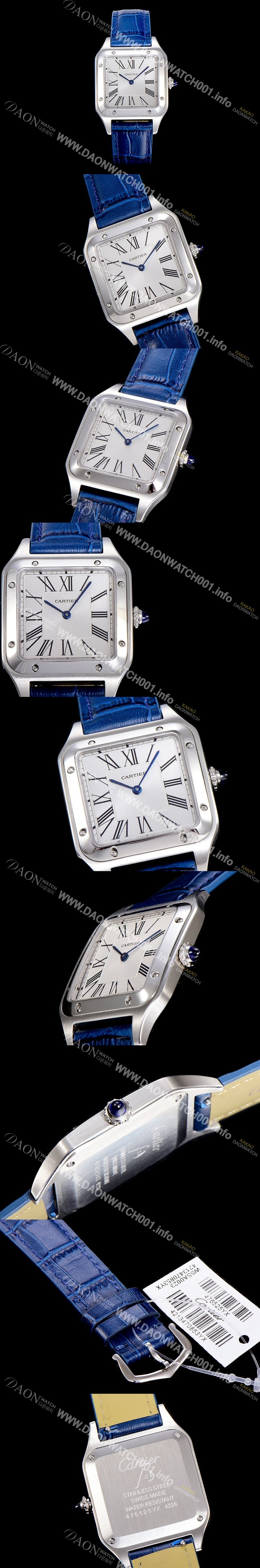 미러급 까르띠에 남여공용 산토스 쿼츠시계 43.5mm M 사이즈 화이트 다이얼 스위스 쿼츠 CAR66931 Ⅳ