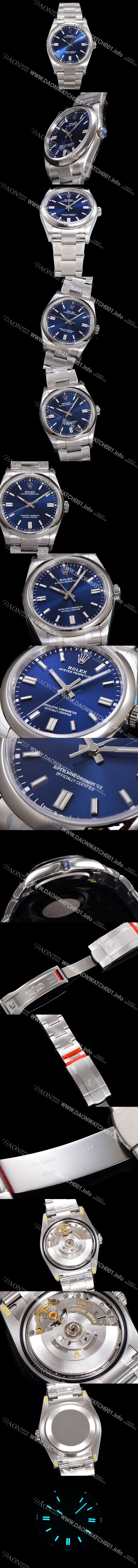미러급 로렉스 남성용 904스틸 오이스터 퍼페추얼 m126000 오토매틱 칼리버 3230타입 36미리 메탈시계 다크블루다이얼 ROL79897 Ⅳ
