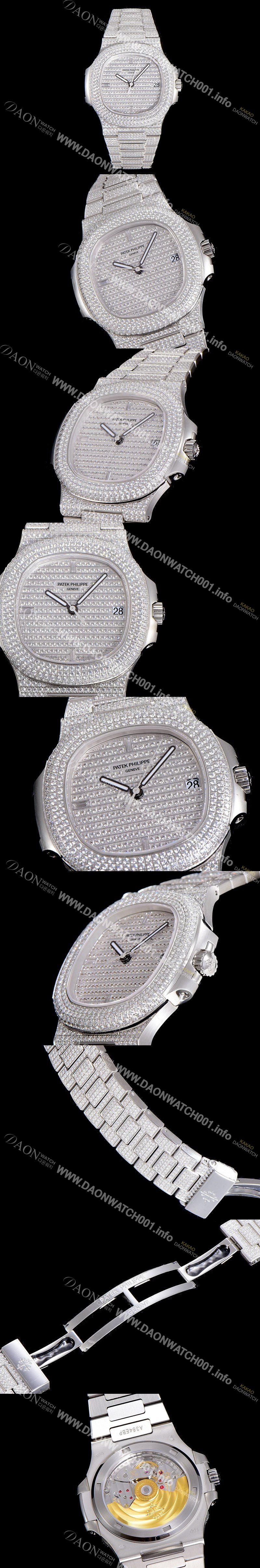 미러급 파텍필립 남성용 노틸러스 7021 최고급1:1 수제공정 보석/큐빅 셋팅 오토매틱 Cal.324 S C 타입 40미리 메탈 보석다이얼 PAT75339 Ⅳ