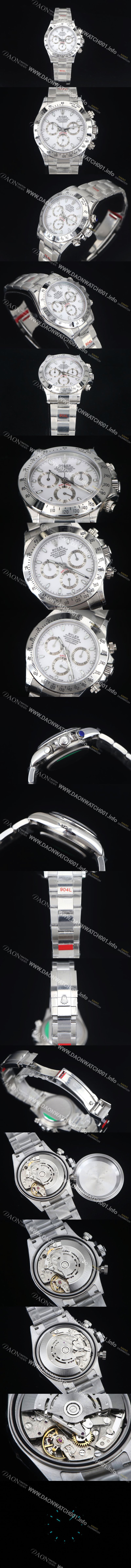 미러급 로렉스 남성용 904L스틸!! 데이토나 116520 오이스터 40미리 오토매틱 7750 타입 화이트다이얼 ROL72580 Ⅳ