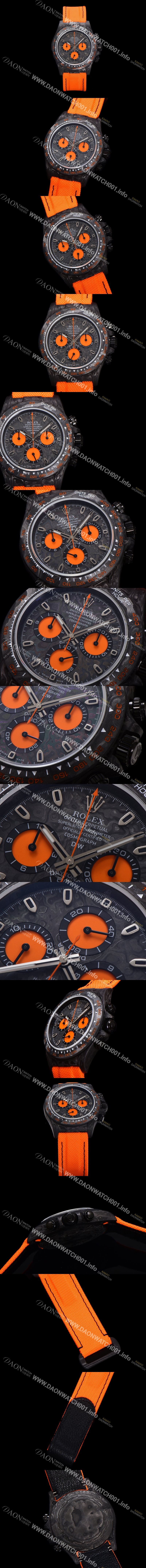 미러급 로렉스 남성용 데이토나 DIW 포지드카본 커스텀 40미리 크로노그래프 오토매틱 Cal.4130 무브먼트 블랙 다이얼 ROL79679 Ⅳ