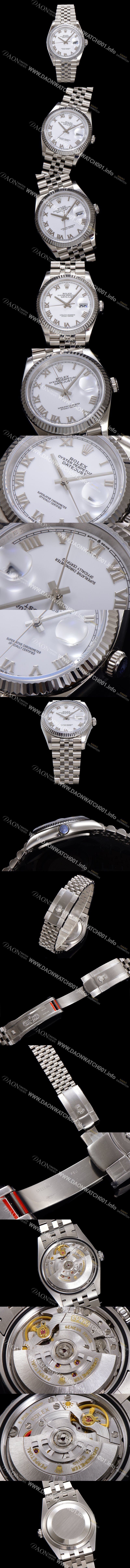 미러급 로렉스 남성용 데이저스트 m126234 로마인덱스 36mm 오토매틱 Cal.3235 무브먼트 화이트 다이얼 rol5357 Ⅳ